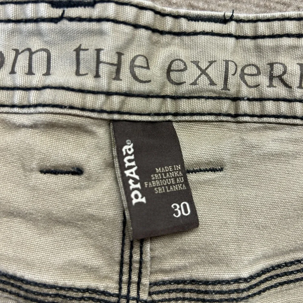 prAna Murray Cargo Shorts Men's 30 Khaki Stretch Organic Cotton Utility 9